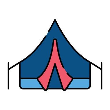 Kamp, açık hava konaklama ikonu