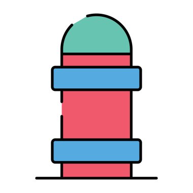 Yangın musluğunun mükemmel bir tasarım simgesi