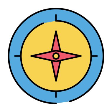 Bir manyetik araç simgesi, rüzgarın vektör tasarımı