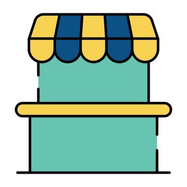 Dükkanın modaya uygun bir vektör tasarımı