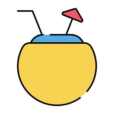 Hindistan cevizi suyunun premium indirme simgesi