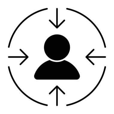 Kullanıcı hedefinin yaratıcı tasarım simgesi