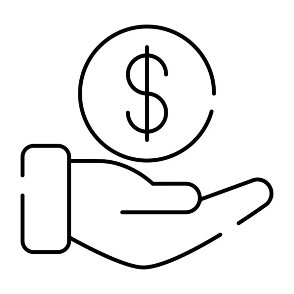 Ikona Kreativního Designu Nabídkou Peněz — Stockový vektor
