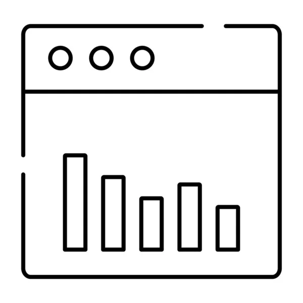 Γραμμικό Εικονίδιο Σχεδίασης Του Web Infographic — Διανυσματικό Αρχείο