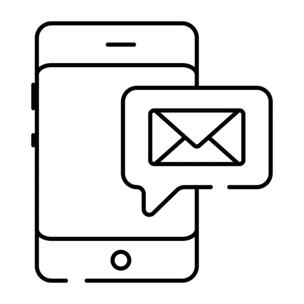Carta Com Smartphone Design Vetorial Correio Móvel —  Vetores de Stock