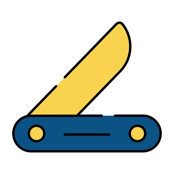 Pocket Knife Icon Flat Design — Stock Vector