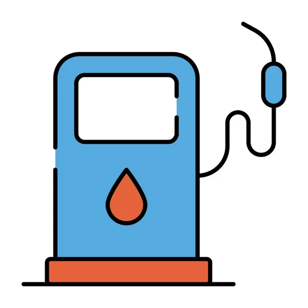Une Icône Conception Solide Pompe Carburant — Image vectorielle