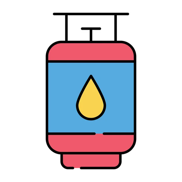 Eine Flache Design Ikone Der Gasflasche — Stockvektor