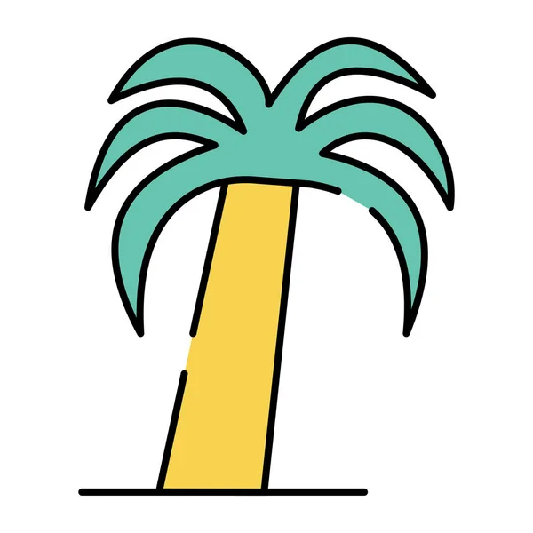 Icono Diseño Vectorial Árbol Playa — Archivo Imágenes Vectoriales