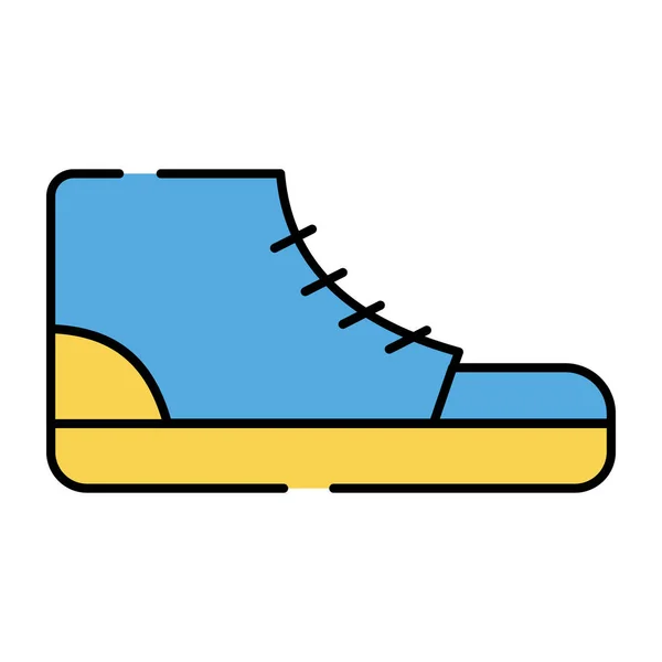 Icono Calzado Aventurero Diseño Plano Zapato Tobillo — Vector de stock