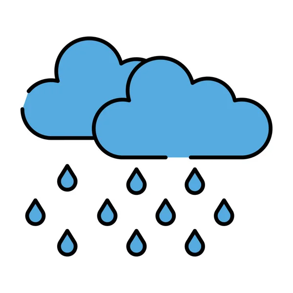 雨のアイコンである雨滴の雲 — ストックベクタ