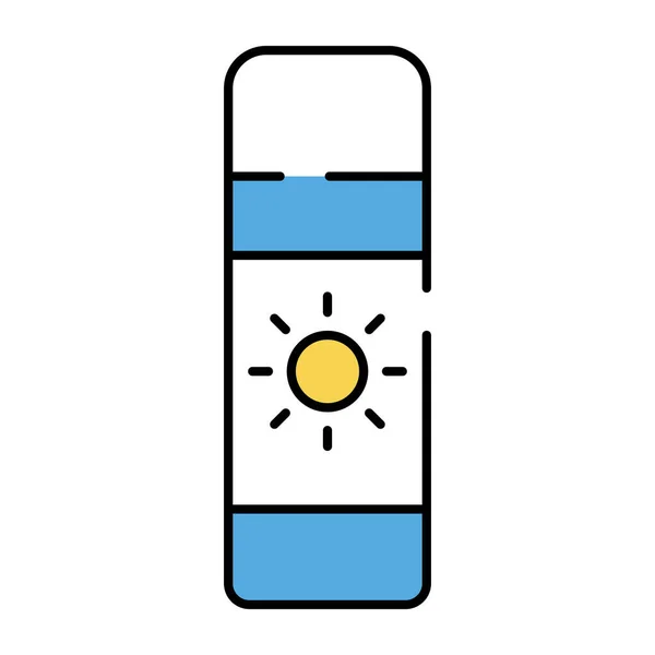 Sun Bottle Denoting Concept Suntan Cream — Stock Vector