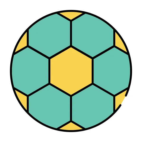 Flache Design Ikone Des Fußballs Karierter Ball — Stockvektor