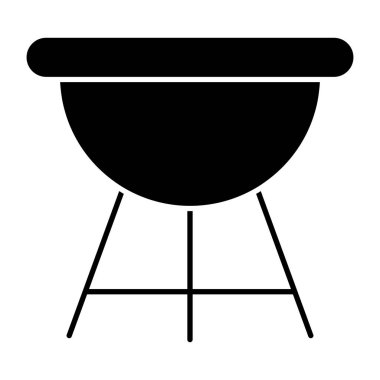 BBQ fırınının vektör tasarımı, açık hava yemekleri