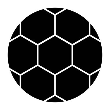 Futbolun katı tasarım simgesi, kareli top