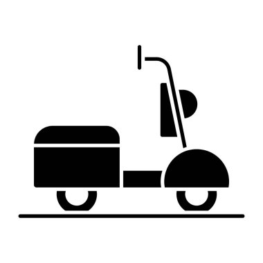 Klasik iki tekerlekli taşıma, sağlam mobilet tasarımı.