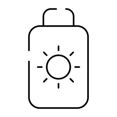 Güneş, güneş kremi kavramını simgeliyor.