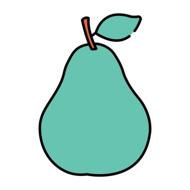 Lezzetli bir meyve ikonu, armut vektörü.