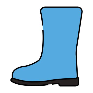 Uzun ayakkabılı düz bir tasarım simgesi