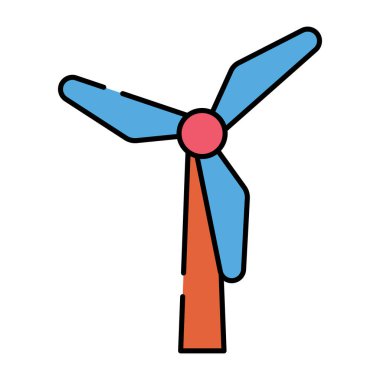 Yel değirmeninin düzenlenebilir tasarım simgesi