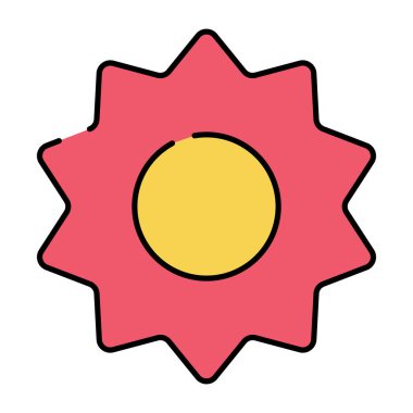 Çiçeğin modaya uygun bir vektör tasarımı