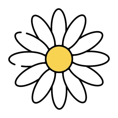 Çiçeğin modaya uygun bir vektör tasarımı