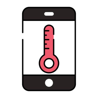 Düzenlenebilir tasarımda mobil hava durumu uygulama simgesi