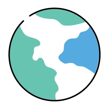 Küresel bir düz dizayn simgesi