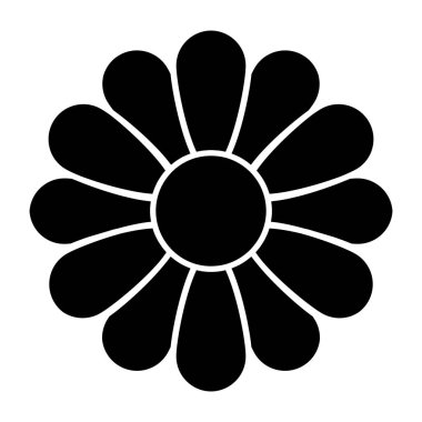 Çiçeğin modaya uygun bir vektör tasarımı
