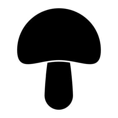 Şemsiye biçimli sebze ikonu, mantarın vektör tasarımı