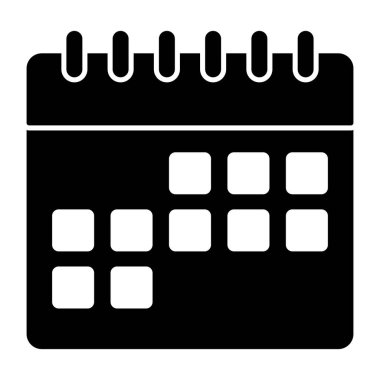 Aylık zamanlama simgesi, takvimin katı tasarımı