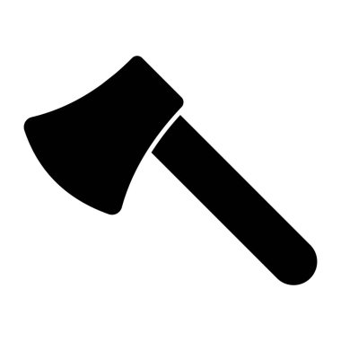 Tahta kesme aracı simgesi, baltanın katı tasarımı