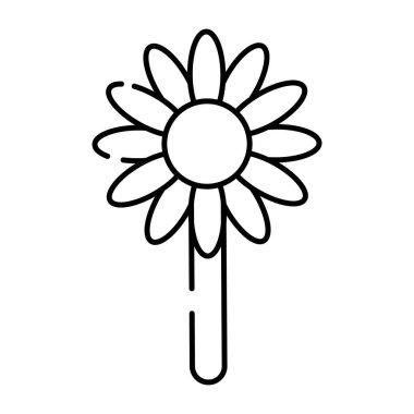 Çiçeğin modaya uygun bir vektör tasarımı