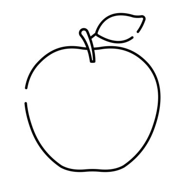 Meyve ve elma vektörünün enfes bir ikonu