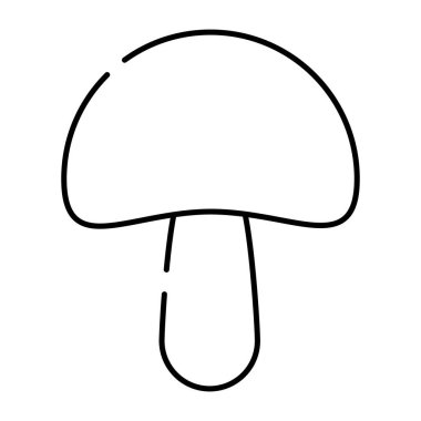 Şemsiye biçimli sebze ikonu, mantarın vektör tasarımı