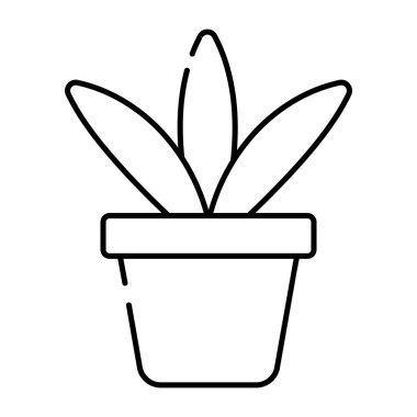 Çiçek saksısının mükemmel tasarım simgesi