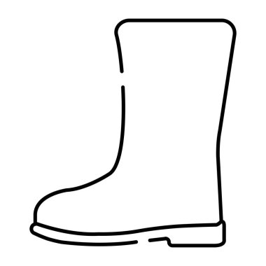 Uzun ayakkabılı doğrusal tasarım simgesi