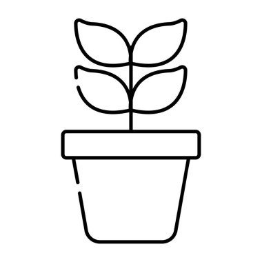 Çiçek saksısının mükemmel tasarım simgesi