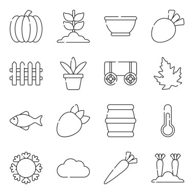 Tarım Lineer Simgeleri Paketi