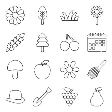 Doğa Doğrusal Simgeleri Paketi