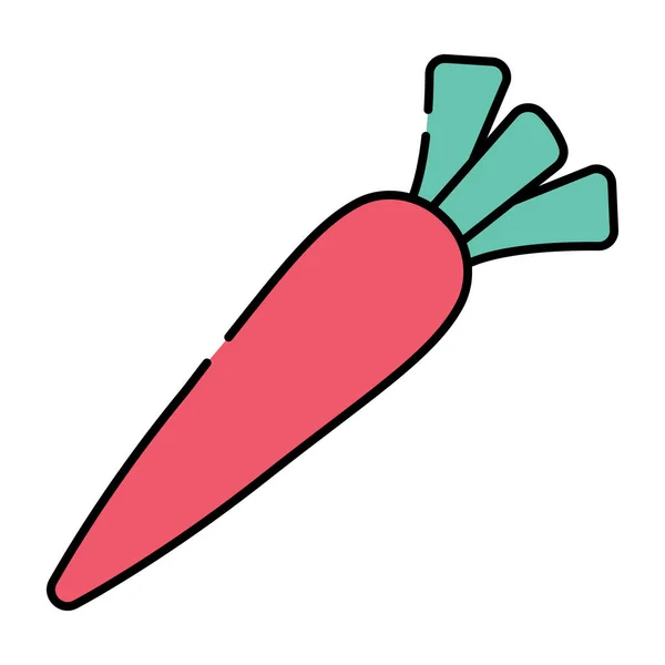 Icono Diseño Único Zanahoria Vegetal — Vector de stock