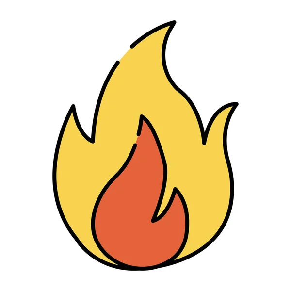 Icono Diseño Plano Moda Fuego — Archivo Imágenes Vectoriales