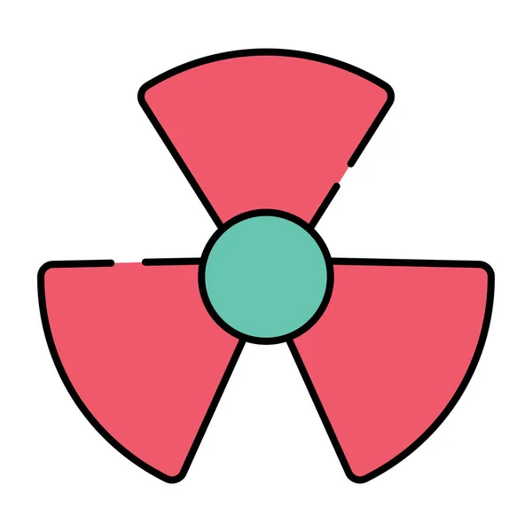 Upravitelná Designová Ikona Radioaktivního Znaku — Stockový vektor