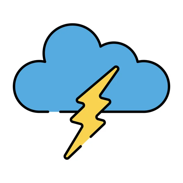 Sürgülü Bulut Fırtınalı Bulut Simgesi — Stok Vektör
