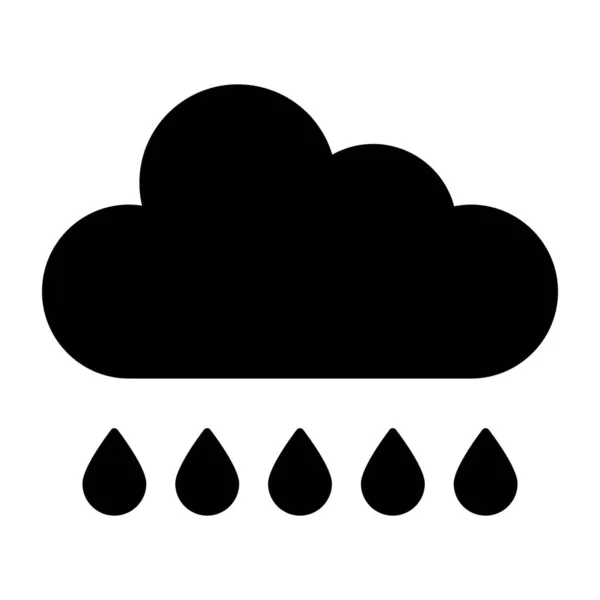 Хмара Дощем Ікона Дощів — стоковий вектор