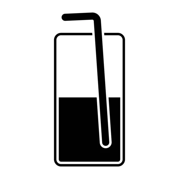 Une Icône Design Unique Verre Boire — Image vectorielle