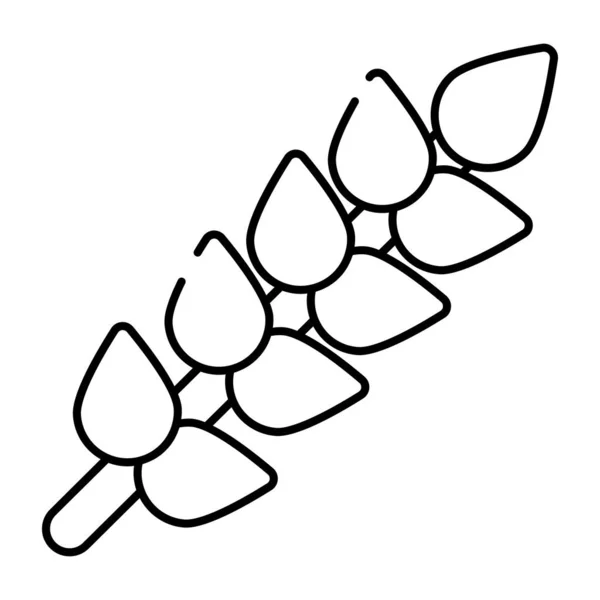 Линейный Дизайн Иконки Ячменя — стоковый вектор