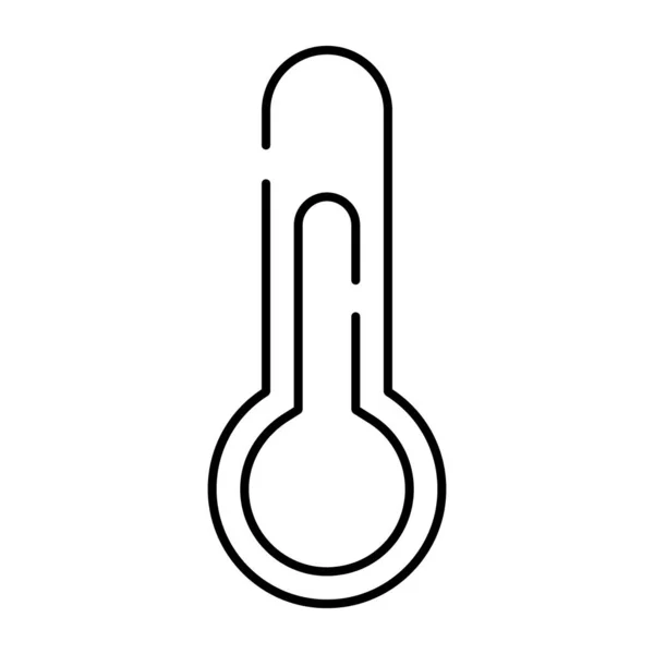 Ein Symbol Für Temperaturanzeige Lineares Design Des Thermometers — Stockvektor