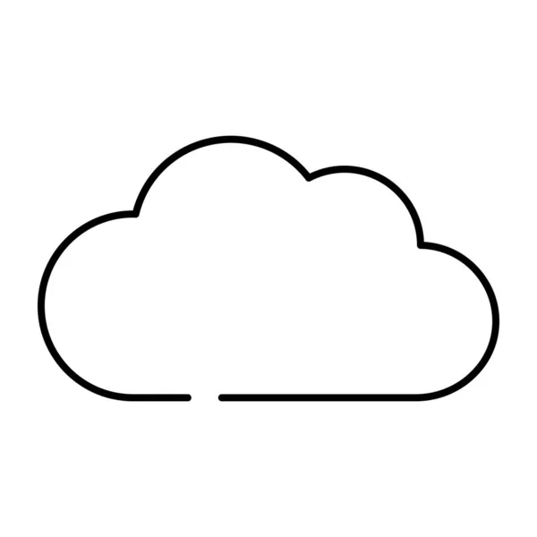 Піктограма Лінійного Дизайну Хмари Прогноз Погоди — стоковий вектор