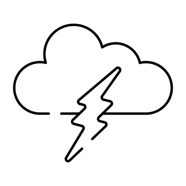 볼트가 폭풍우치는 구름의 아이콘 — 스톡 벡터
